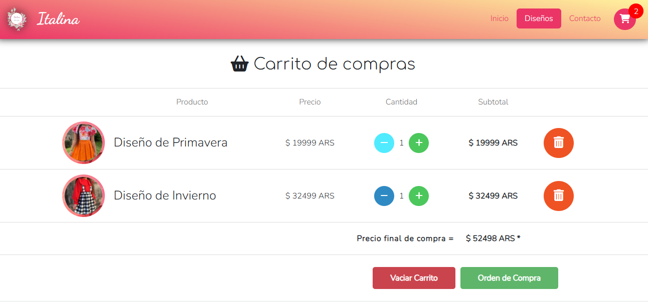 Italina — carrito